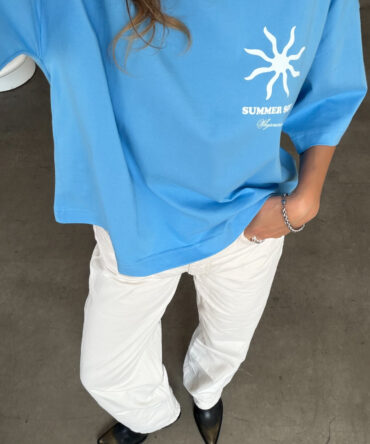 T-shirt Boxy Summer Soul Blue