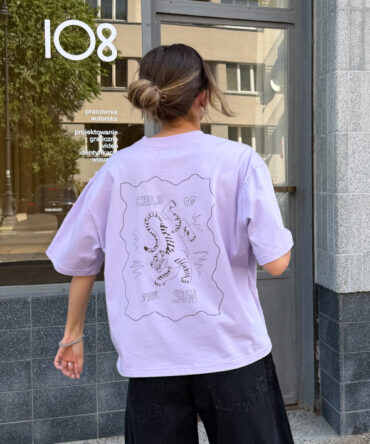 T-shirt Tiger Oversize Lilac