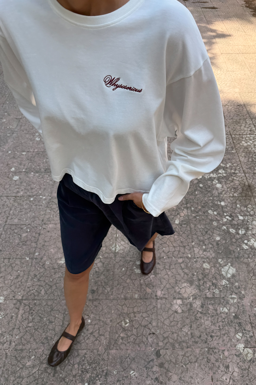 Longsleeve Boxy Ecru Heavy - obrazek 2