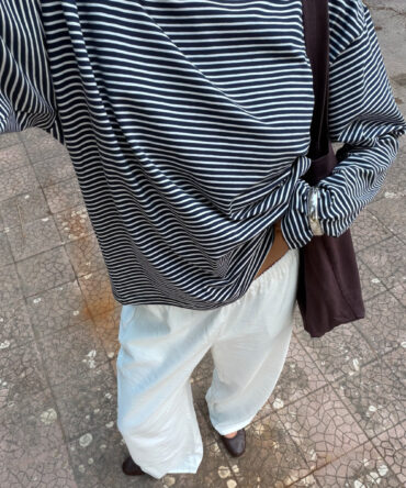 Longsleeve Dark Stripes Navy