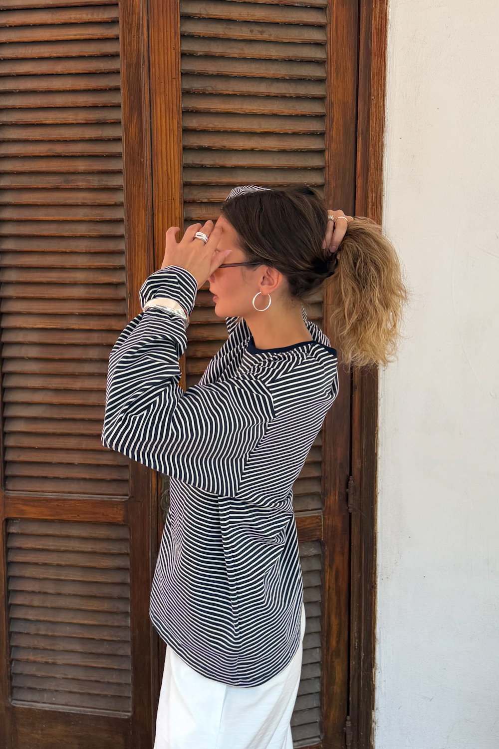 Longsleeve Dark Stripes Navy - obrazek 3
