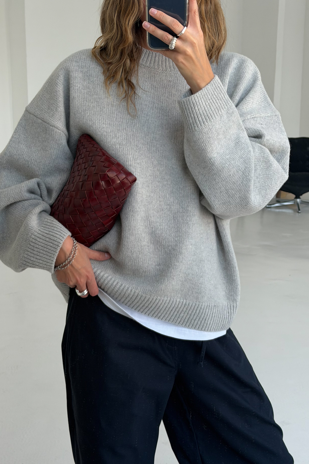 Sweter Wełniany Sophie Grey Unisex - obrazek 7