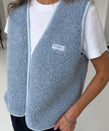 Kamizelka Merino Wool Baby Blue
