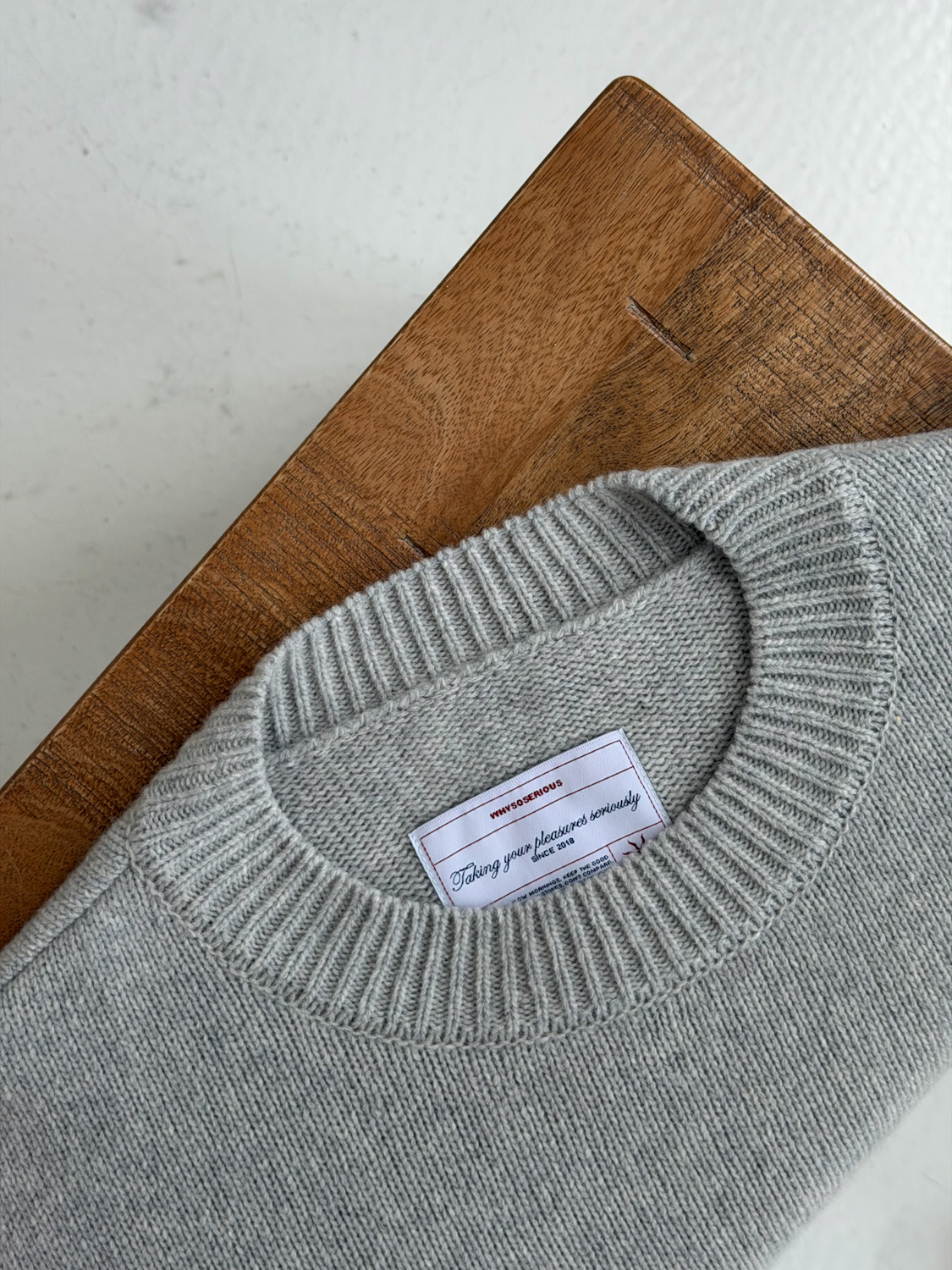 Sweter Wełniany Sophie Grey Unisex - obrazek 8