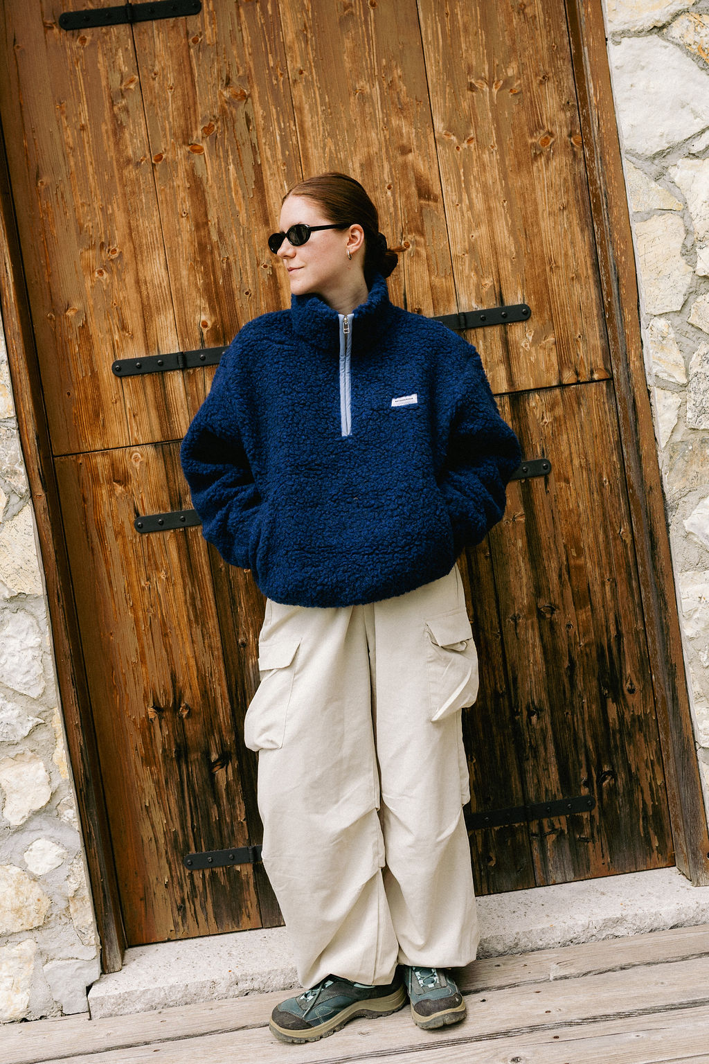 Kurtka Merino Wool Anorak Navy - obrazek 3
