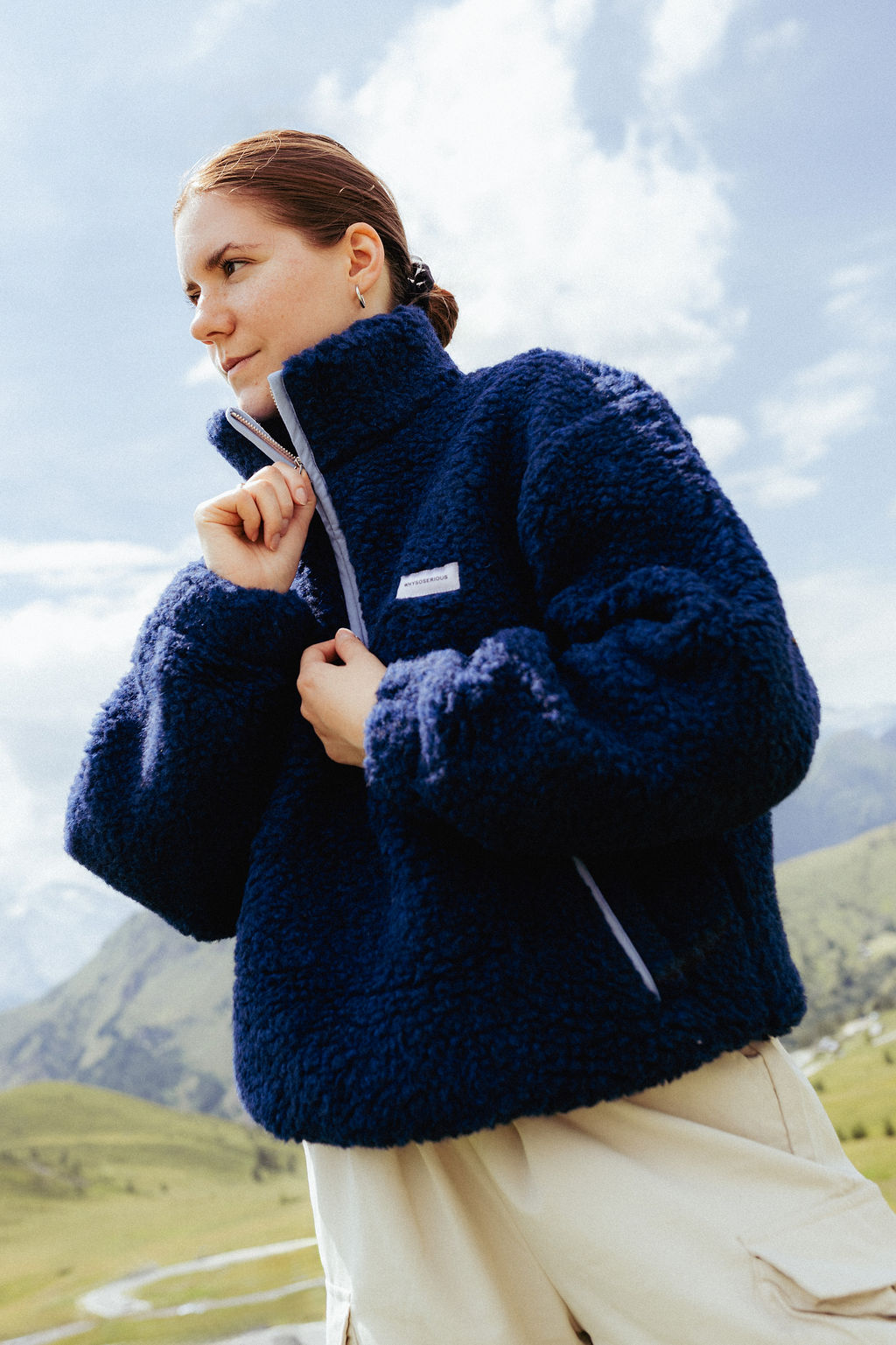 Kurtka Merino Wool Anorak Navy - obrazek 2