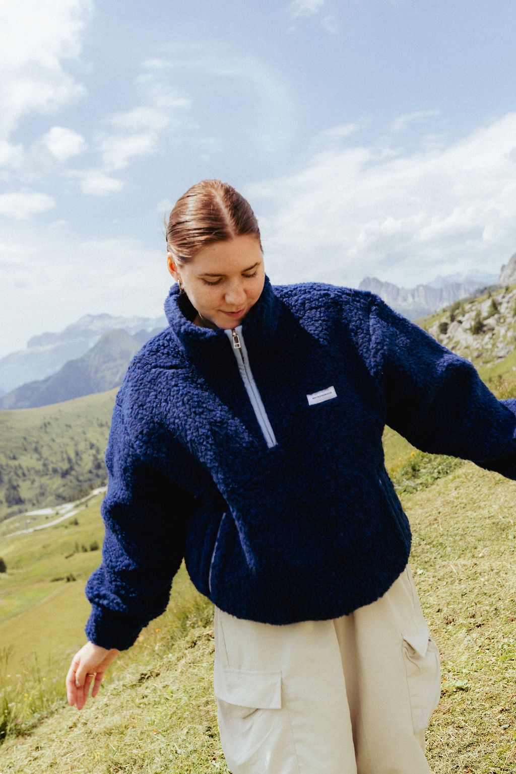 Kurtka Merino Wool Anorak Navy - obrazek 4