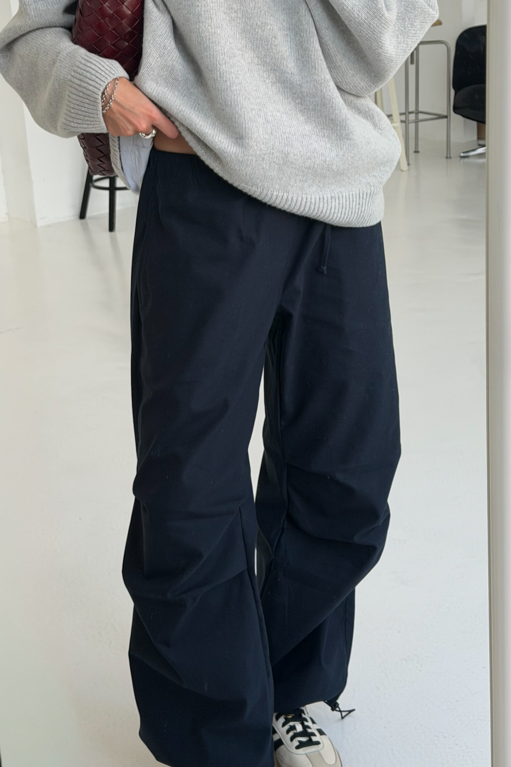 Spodnie Cargo Cotton Navy