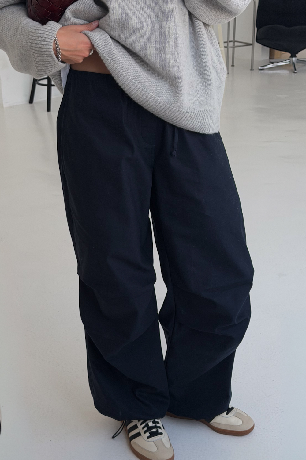 Spodnie Cargo Cotton Navy - obrazek 3
