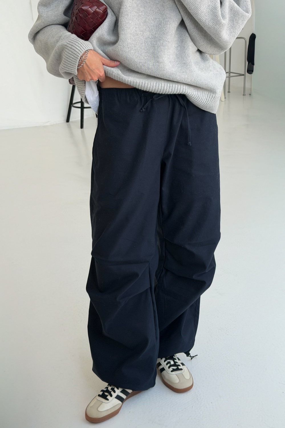 Spodnie Cargo Cotton Navy - obrazek 2