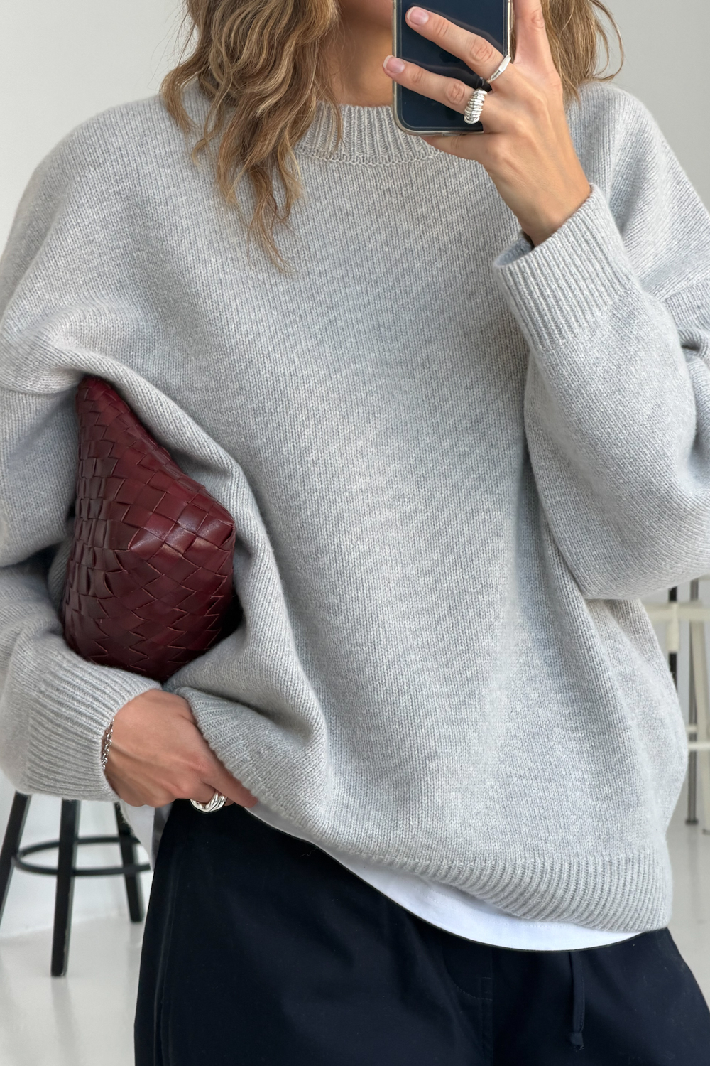 Sweter Wełniany Sophie Grey Unisex - obrazek 9