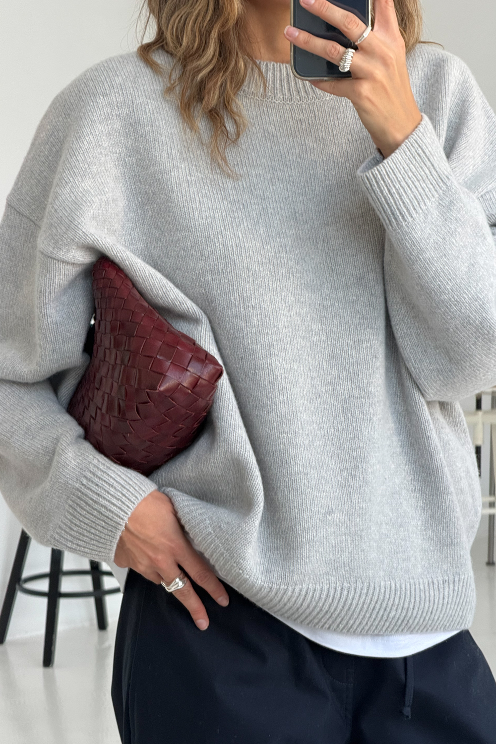 Sweter Wełniany Sophie Grey Unisex - obrazek 4
