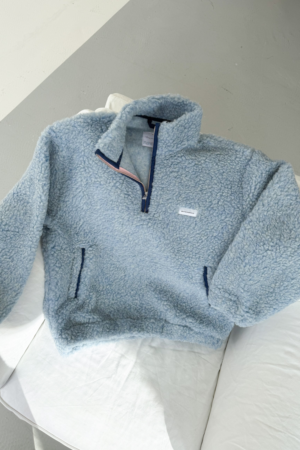 Kurtka Merino Wool Anorak Baby Blue