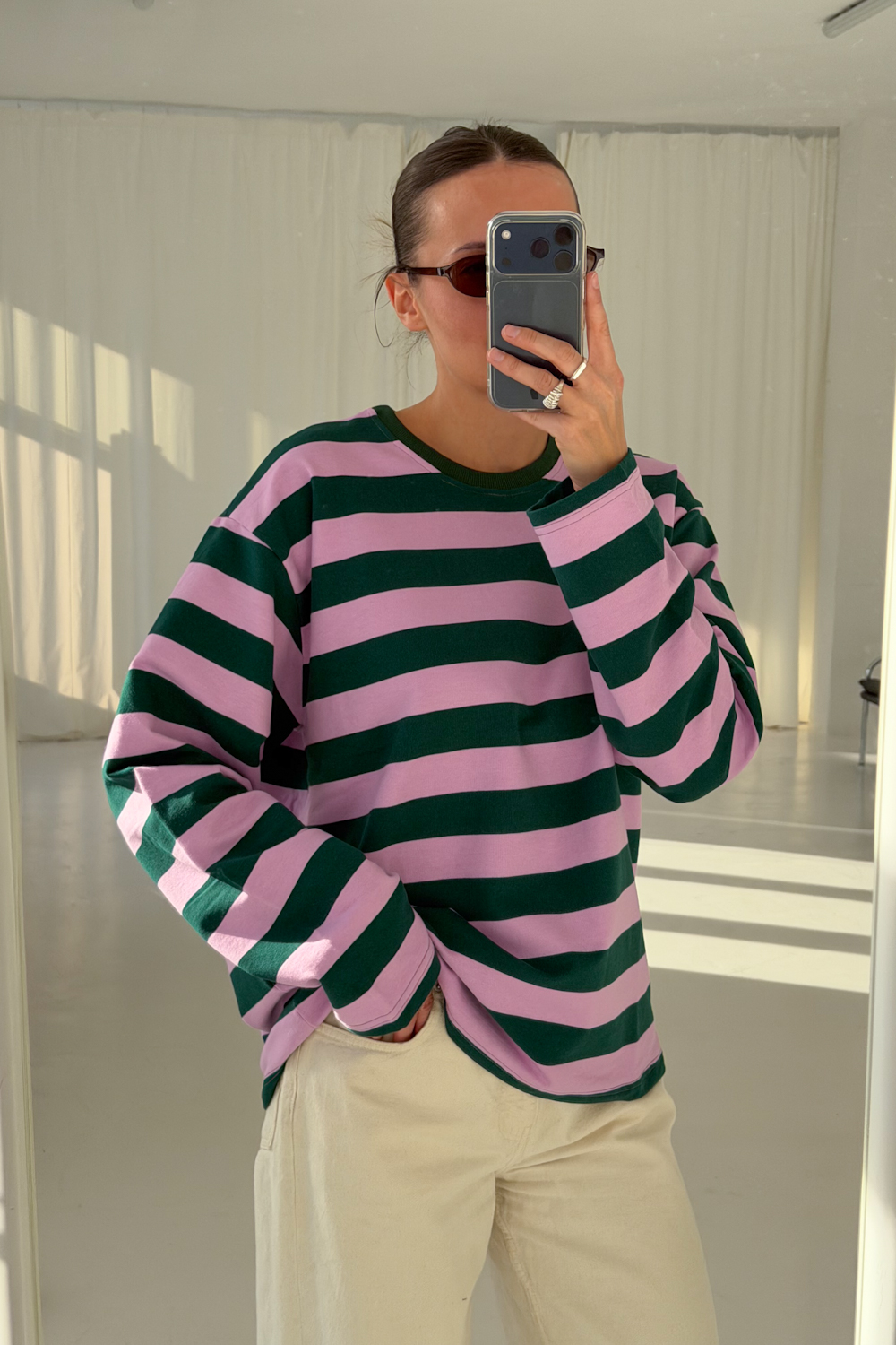 Longsleeve Heavy Stripes Green - obrazek 4