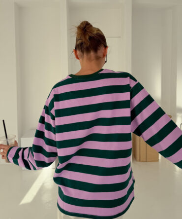 Longsleeve Heavy Stripes Green