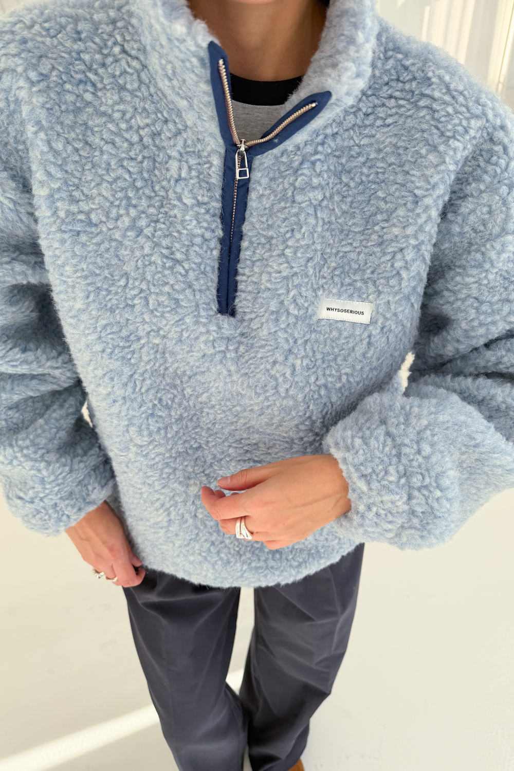 Kurtka Merino Wool Anorak Baby Blue - obrazek 8